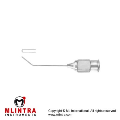 Air Injection Cannula Angled at 7 mm Stainless Steel, Gauge 30 